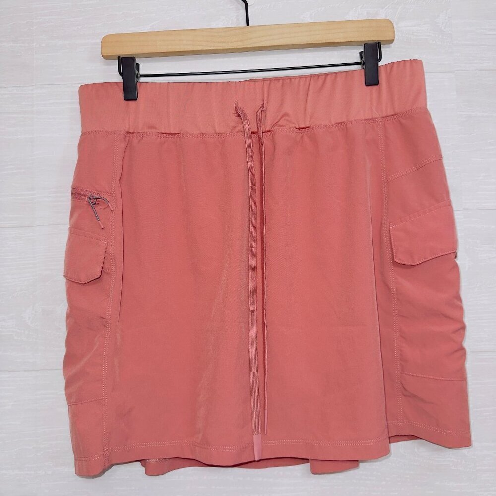 GERRY Women's Orange High Waisted Spandex Short Lined Athletic Skirt size XL